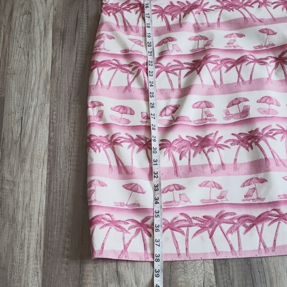 TALBOTS PINK BEACH PRINT SUMMER  SHEATH DRESS SZ 10 - Picture 9 of 14